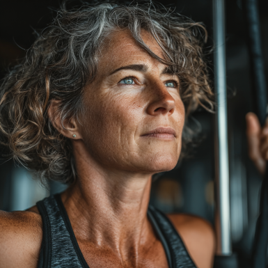 Активні літні люди займаються фітнесом